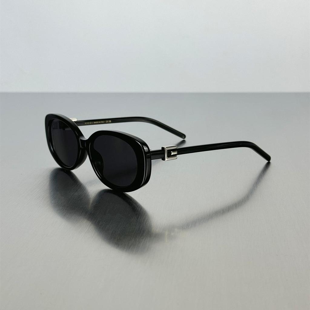 Women's High-End Retro Oval Sunglasses with UV Protection - Ni Ni Cai Wenjing Style