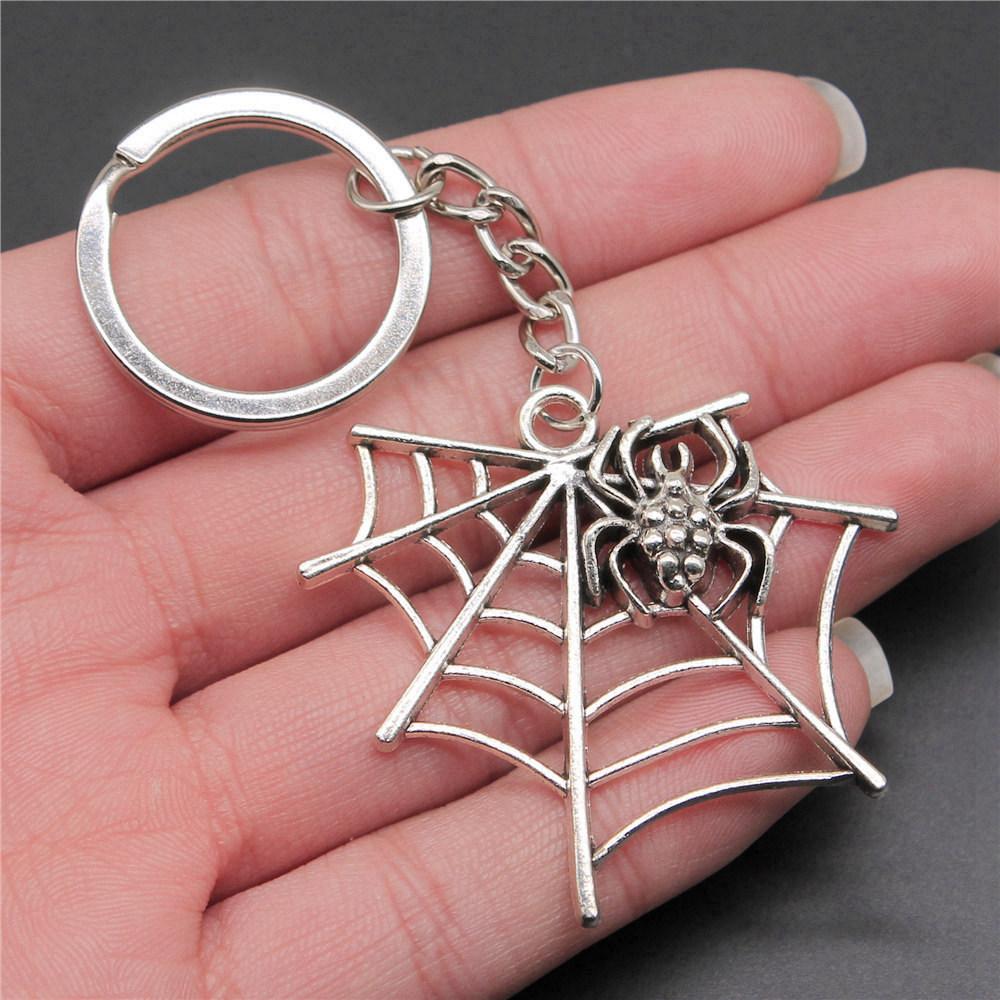 Halloween Spider Bat Spooky Keychain for Couples New Arrival Vintage Graduation Gift Simple Key Organizer