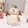 Plush Snowman Decoration Set - Snowman with Pointy/Double Hat - Christmas Decorations, Soft and Festive Table Decorations