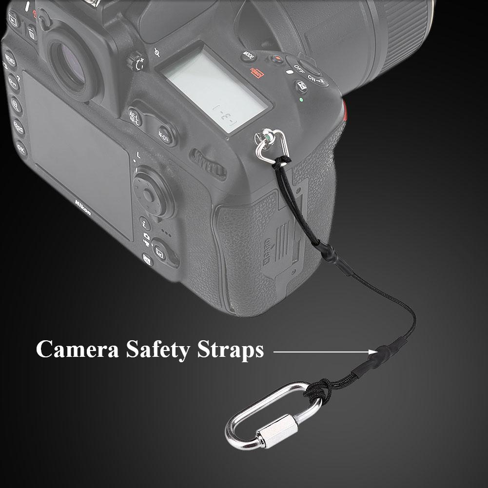 Universal Durable Camera Strap Safety Rope Tether with Clip Hook for DSLR Mirrorless Cameras