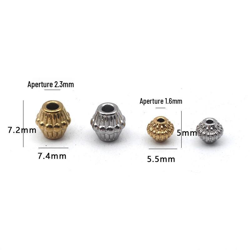 Stainless Steel Lantern Spacer Beads for DIY Bracelets and Jewelry Making