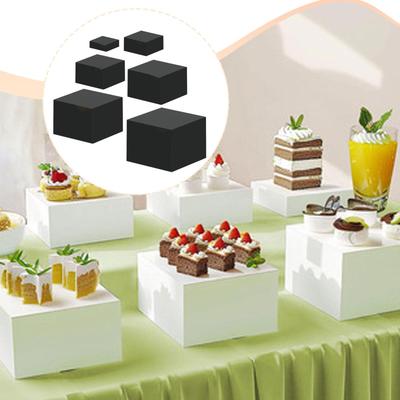 Acryl-Würfel Buffet-Ausstellungsständer Platzsparendes Lebensmittel-Podest für Buffet-Präsentation Einzelhandels-Vitrine und Veranstaltungsaufbau