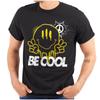 Be Cool Happy Three Eyed Happy Face Graffiti Womens or Mens Crewneck T Shirt Tee