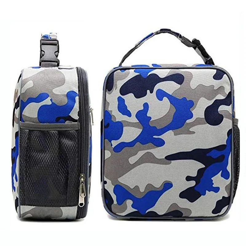 Thermal Lunch Bag for Women Gray Oxford Cloth Aluminum Foil Insulation Shoulder Bag Waterproof Picnic Cooler Container Handbags
