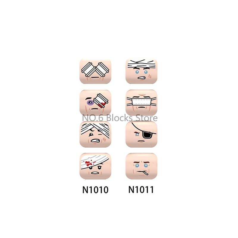 City Building Blocks Body Character Clothing Head Face DIY Parts Hair Expression Accessories Figure Headwear Helmet Bricks Toys