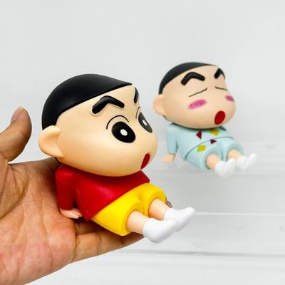 Shinchan Crayon Cartoon Phone Holder Stand Anime Figure Desk Decor Cute Character Design Kids Birthday Gift Car Accessories