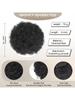 Afro Puff Drawstring Ponytail Hair Buns 1PCS/Pack 6 Inch for Girls Children Black Women Natural Black Kinky Curly Hair Updo Donut Chignon