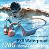 Bone Conduction Bluetooth Headphones 128G Card Air Conduction Painless IPX8 Waterproof Ear-hanging Sports Earphones With Mic