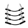 Miwayer Flat Cables for Guitar Effect Pedal 6.35 Mm TS Right Angle 5~50cm/Space Saving/Clear Sound/Set of 4