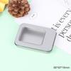 1PCS Small Empty Metal Tin Silver Black Rectangular Flip Storage Box Case Organizer for Money Coin Candy Key Container Jar Cans