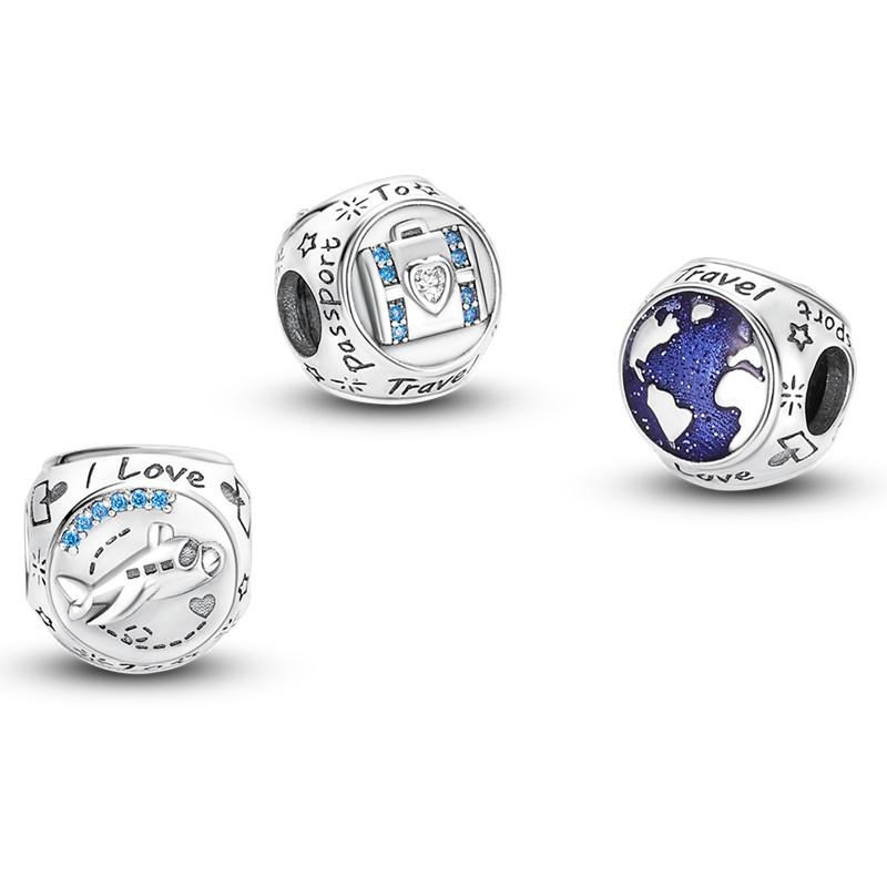 3 Seiten Unterschiedliche Muster Stern Mond Sonne Und Böser Blick Hände Perlen Passend für Original Pandora Charms Armband DIY Kupferperlen