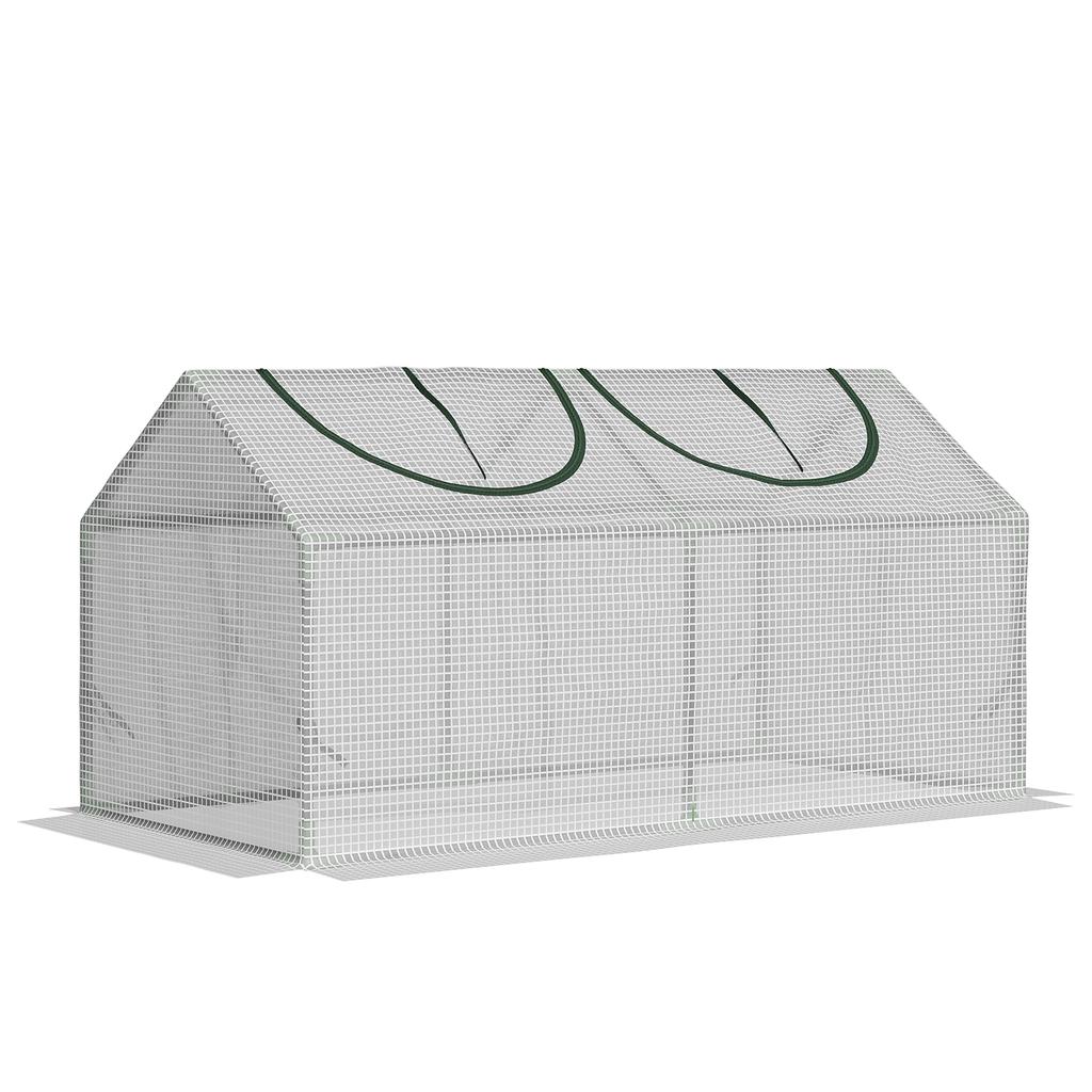 Greenhouse with Windows, PE Mesh Film, Foil Greenhouse Made of Steel, Hothouse for Balcony, Garden, Tomato House 120x60x60cm