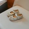 Girls Leather Shoes Children Flats Princess Spring Summer New Kids Dress Shoes for Wedding Party Bling Glitter H09054