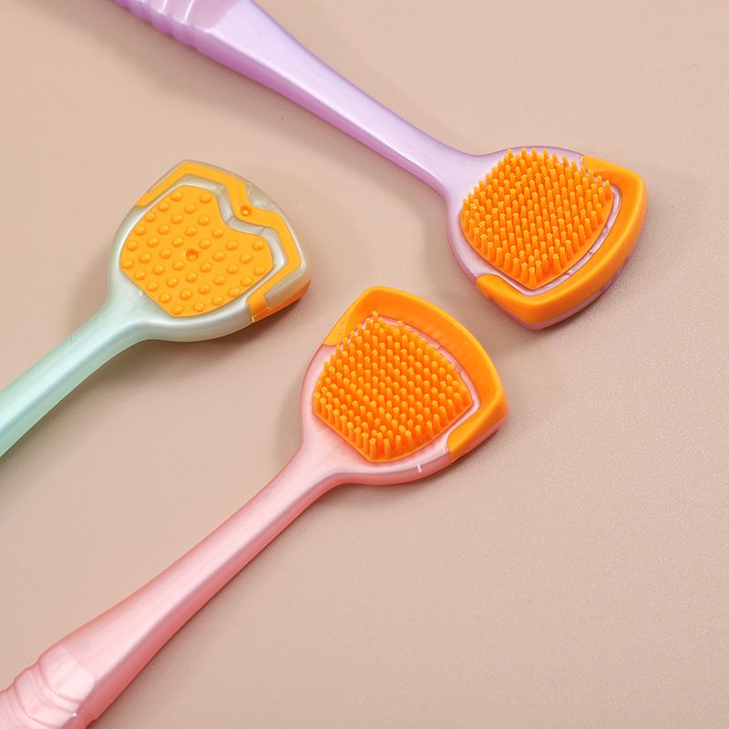 LERCH Portable Tongue Scraper and Cleaning Brush for Oral Care