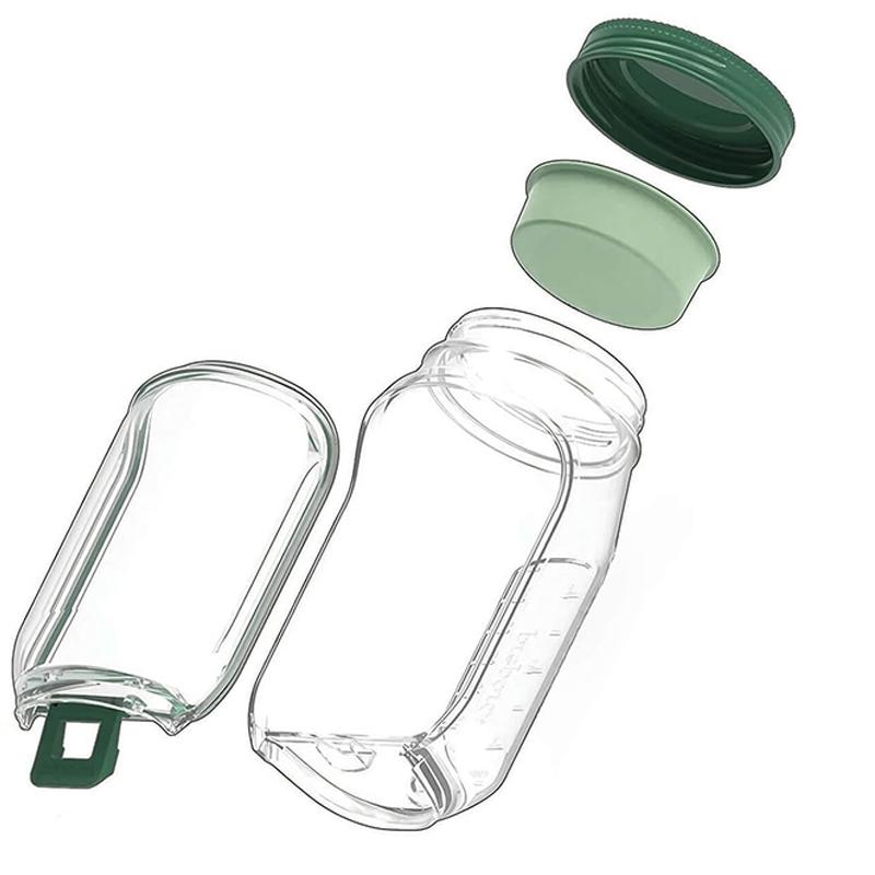 Breakfast Fruit Storage Box Leakproof Interval Salad Box Crisper Container Salad Jars Salad Pod Reusable Plastic Keep Fresh