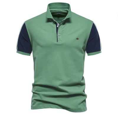 Camisa Casual Patchwork para Hombre Verano Transpirable Cuello Camisa de Manga Corta Ajustada Henley de 3 Botones para Hombre Ligera Suave Cómoda Trabajo Jersey Top