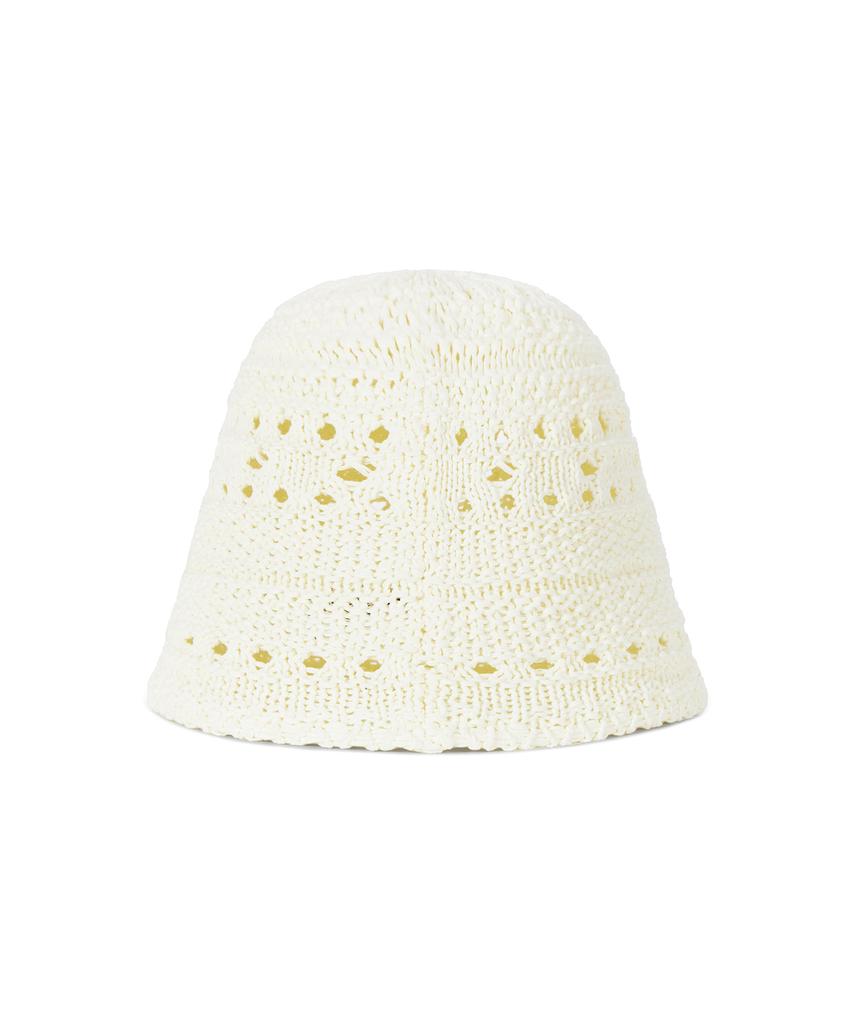 Bajal Va Patch Soft Knit Bucket Hat Ivory