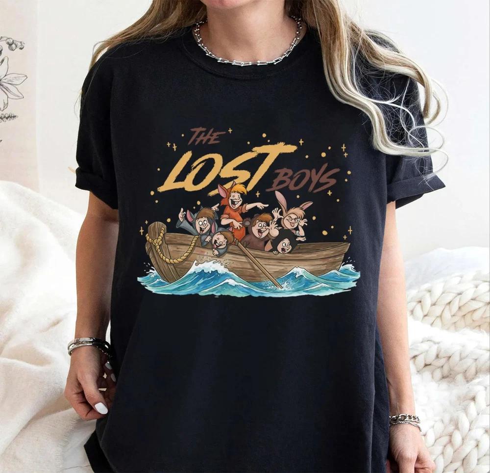 Peter Pan Lost Boys Boat Shirt Neverland Squad Graphic TShirt S