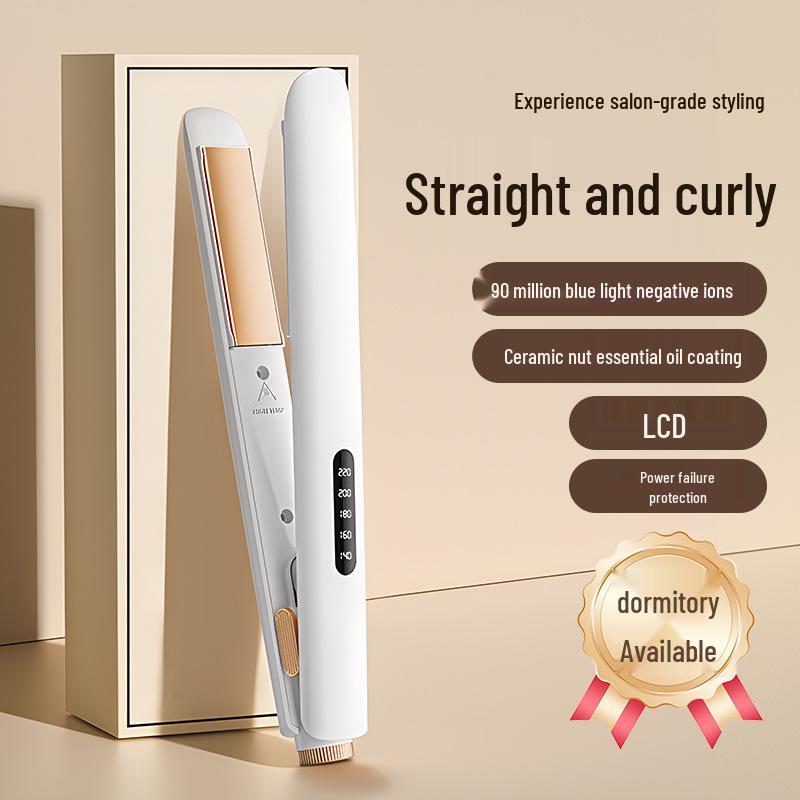 Digital LCD Hair Straightener and Curler: Multi-Speed Temperature Adjustment Dual-Purpose Electric Styling Tool