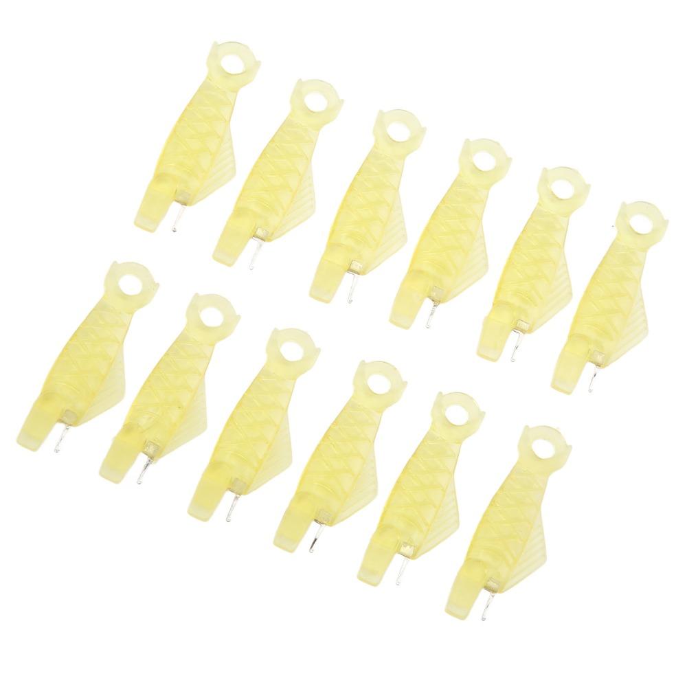 100Pcs Fish Mouth Design Fish Needle Threader Yellow Sewing Machine Threader Hand Sewing
