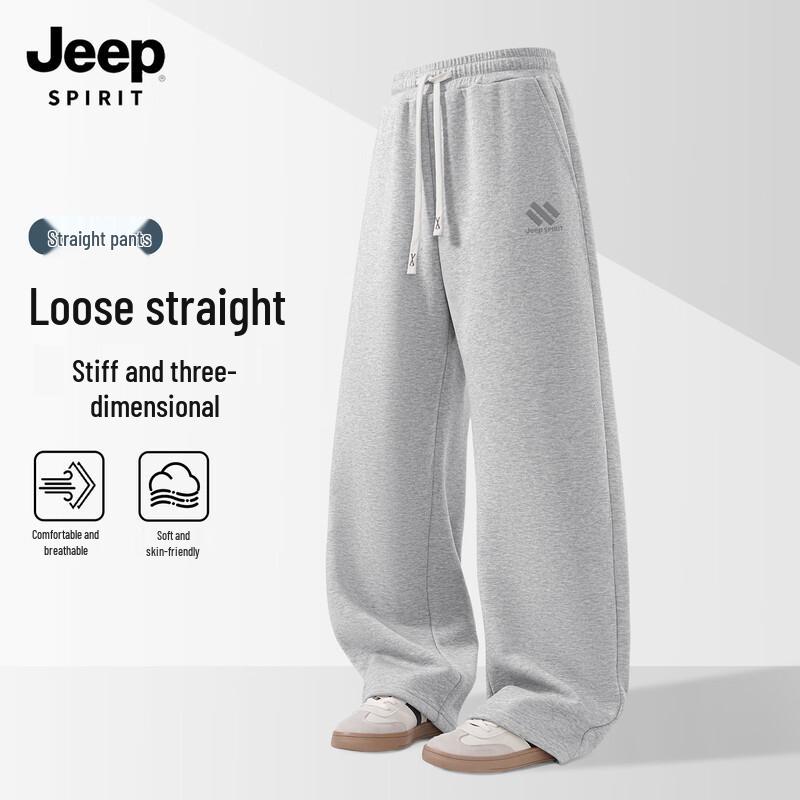 JEEP SPIRIT Men's 2025 Loose Straight-Leg Casual Pants