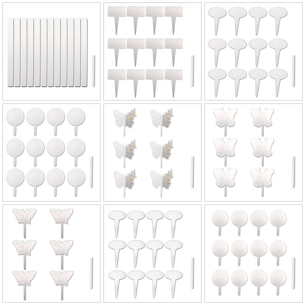 6/12pcs Outdoor Plant Label Waterproof Acrylic Plant Markers Nursery Garden Marker for Herbs Flower Vegetable Decoration