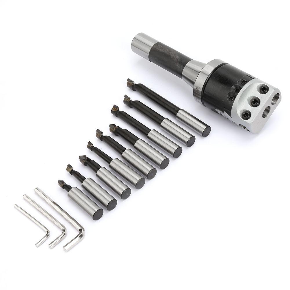 13 szt. stal węglowa angielski R8 wytaczadło CNC tokarka proces F1 0,001"" 71620UNF zestaw