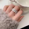 Elegant Geometric Hollow Flower Ring: Versatile, Stackable Beaded Design for Women's Fashion