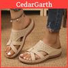 Thick Soled Casual Slides With Pu Upper And Rubber Footbed For Fall Outfits