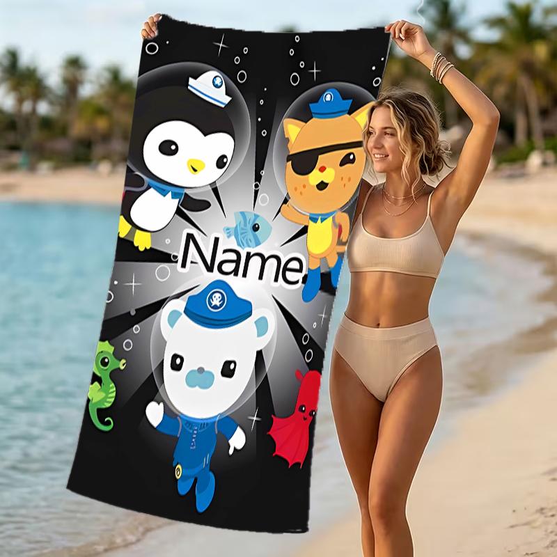 Customizable Personalized Beach Towels Octonauts Themed designs.Suitable for the Beach, Yoga, Sports;ideal As Beach Accessories