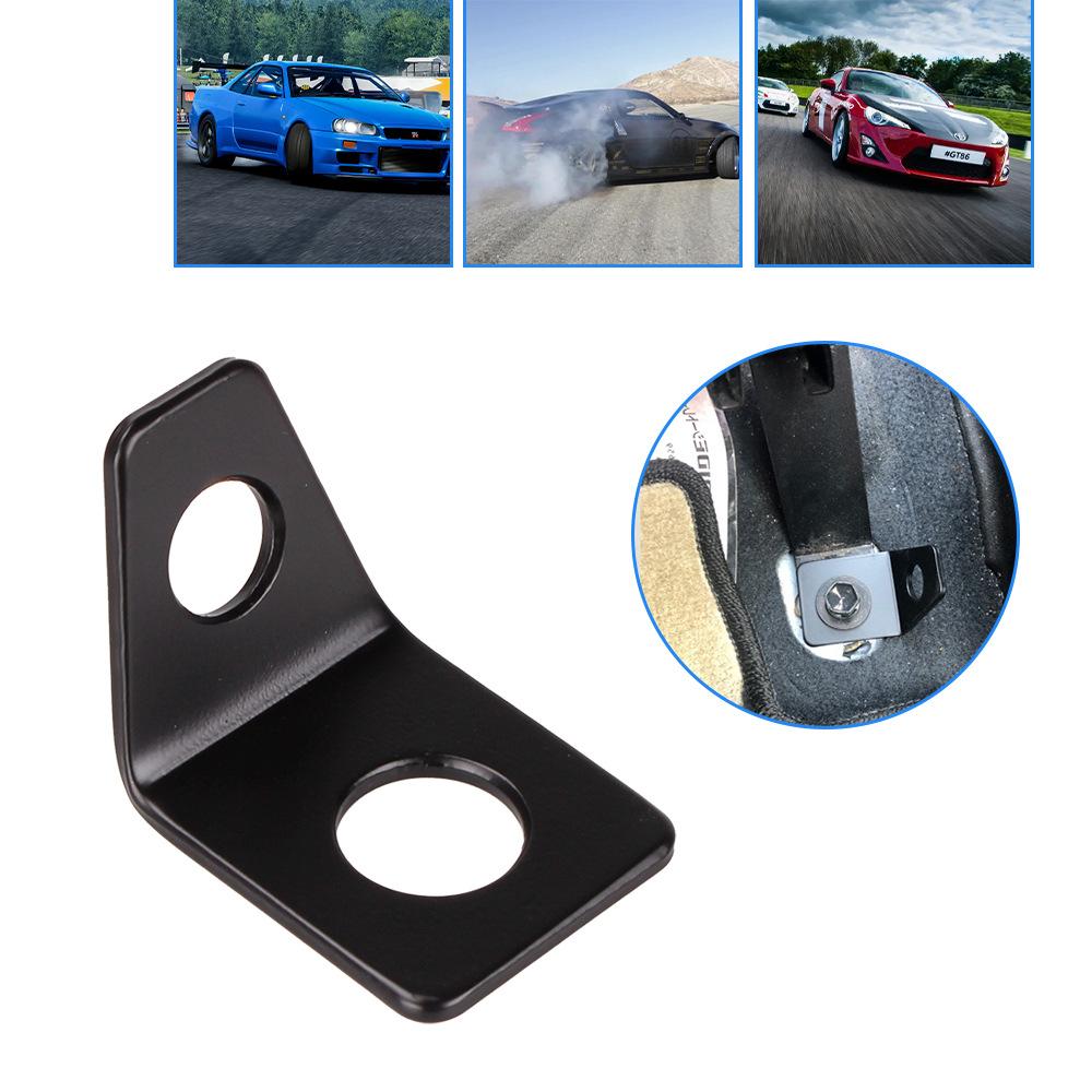 Car Modification Accessories Seat Belt Iron Plate Holder 90 Degree Angle Bracket Kit L-shaped Mounting Bracket