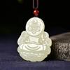 Double-Sided Carved Wealth Deity Pendant Necklace Hypoallergenic Lucky Fortune Jewelry for Women Daily Wear Festival Gift