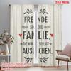 2pcs 2D Flat Printing Party Window Curtains Friends Family We Choose 100% Polyester Without Electricity Birthday Party Perfect