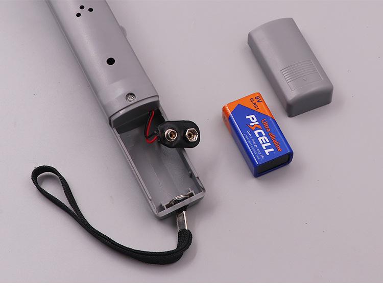 Vikbar handhållen metalldetektor med hög precision för utomhus- och tunnelbanebruk