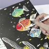 1/12Pieces Permanent Marker 2mm Fine Tip For Painting on Stone Wood Plastic Ceramic Glass Paper Leather Clothes Metal