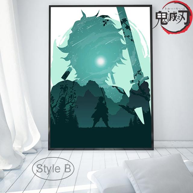 Anime Demon Slayer Poster Wall Art Canvas Painting Tanjirou Inosuke Zenitsu Print Picture Home Bedroom Living Room Decor Cuadros