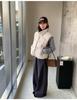 TiaoCheng 2026 Spring Women's Korean Minimalist Wide-Leg Casual Straight-Leg Long Pants