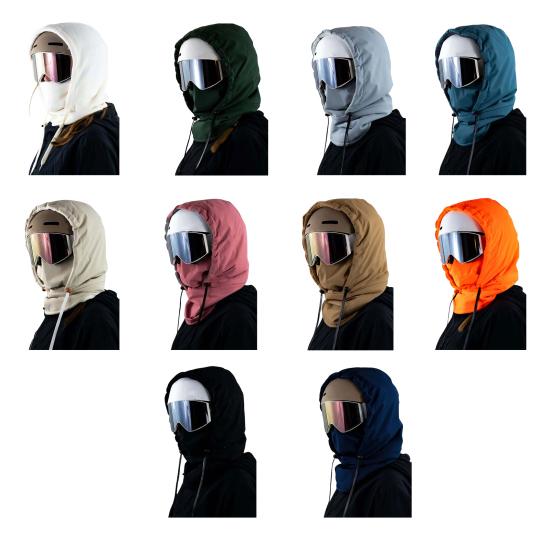 Waterproof Fleece Lined Riding Headgear with Goggles 3-in-1 Full Cover Ski Hood