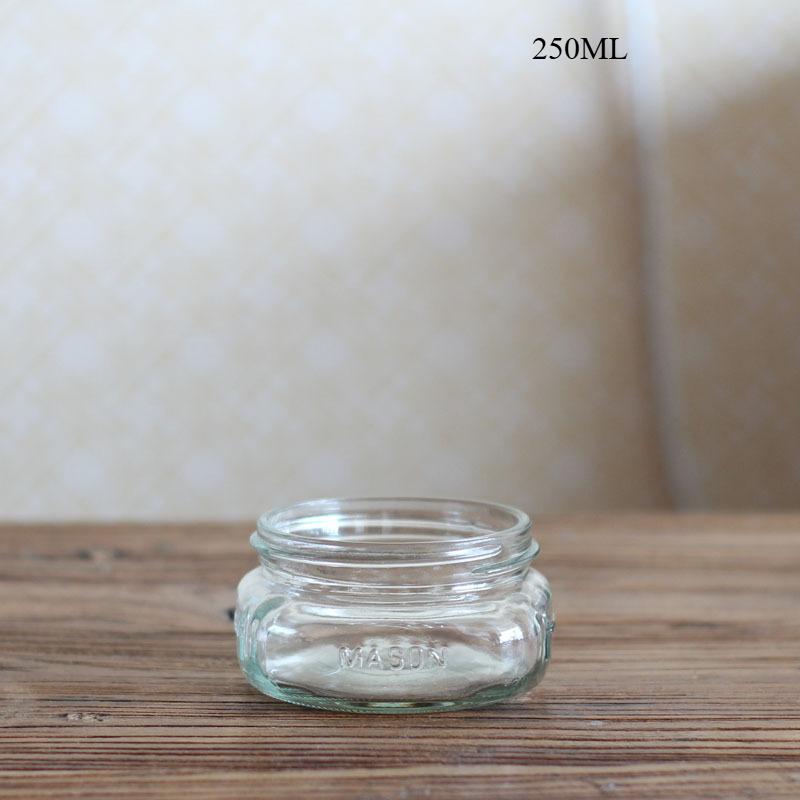 צנצנות מייסון בכמויות גדולות מלח ופלפל עם מכסה זכוכית מותאמת אישית מיני סיטונאי פה רגיל לשימורים