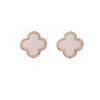 Fashionable and Versatile Small and Simple Micro-inlaid Four-leaf Flower Earrings Light Luxury High-end Earrings