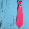 Elastic Silk Tie: Simple, Solid Color, Lazy Man's Design for Kids