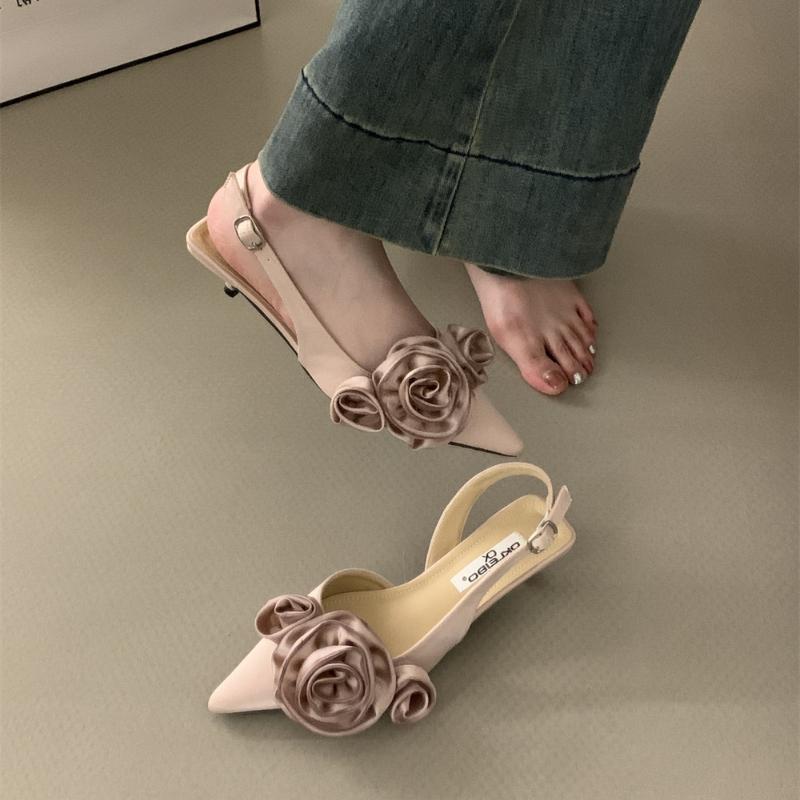 Women's Pumps Elegant Womens Shoes Pointed Toe Fashion Party Shoes Summer Comfortable Women Sandals Luxury Sandalias De Mujer