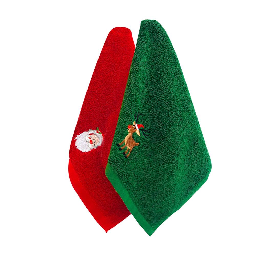 Baumwolle Weihnachten Handtücher Premium Geschirrtücher Küchentuch-Set für Zuhause Küche Bartücher