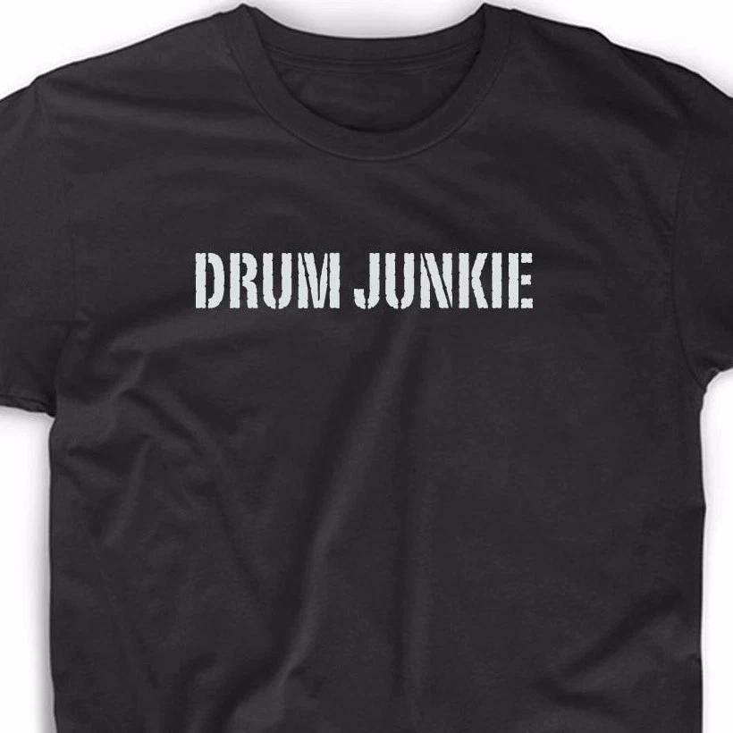 Drum Junkie T Shirt Funny Geek Drummer Musician Nerd Vintage Music Band Tee Fun 3XL