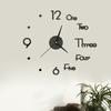 3D DIY Wall Clock Stickers for Decoration Living Room Quartz Needle Self Adhesive Hanging Watch