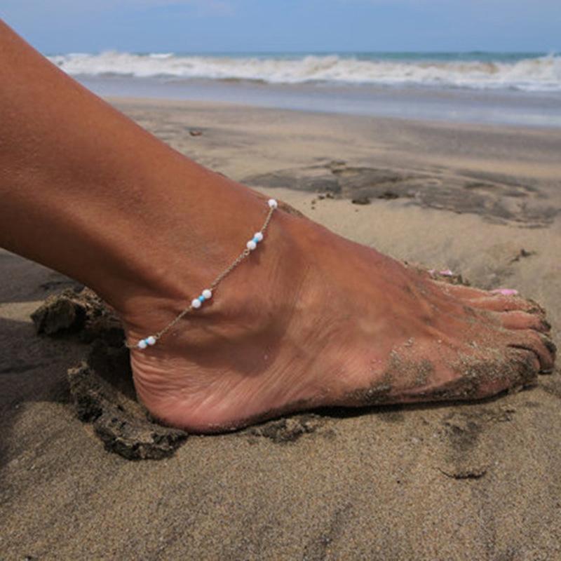 Street auction with the same personality, all handmade bead bead anklet accessories