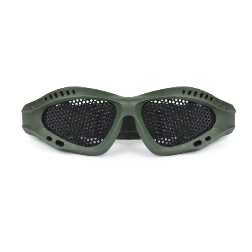 

1PC Outdoor Eye Protective Comfortable Safety Glasses Goggles Anti Fog with Metal Mesh/PC Len for Paintball зелений