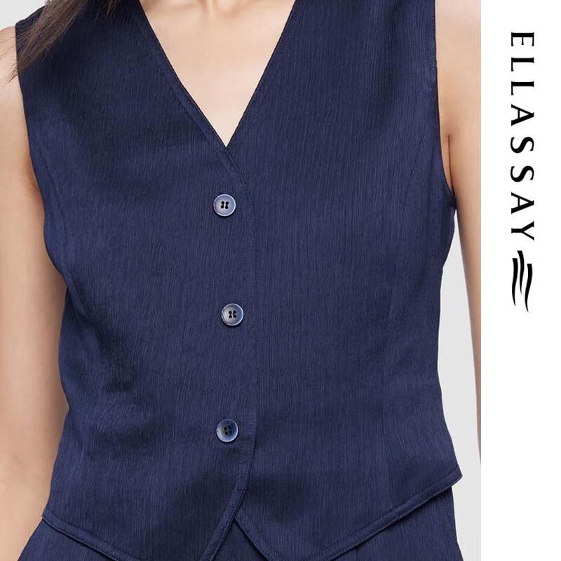 ELLASSAY V-Neck Faux Two-Piece Jumpsuit