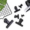 Colorful 50mm Black Metal Round Head Stationery Clip