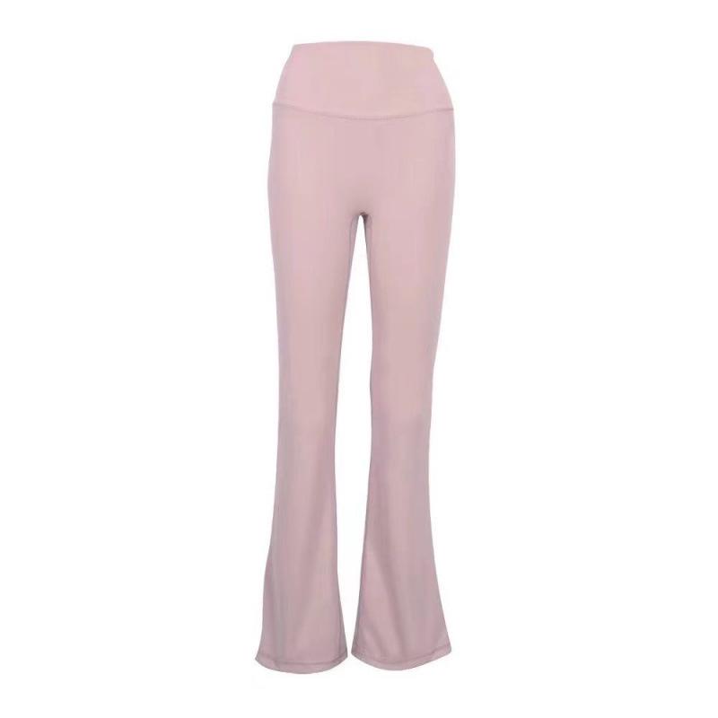 Pantaloni a zampa originali Lulu a vita alta con scanalature: Leggings a zampa d'elefante per Yoga e Pilates, effetto nudo, sollevamento glutei e snellenti.